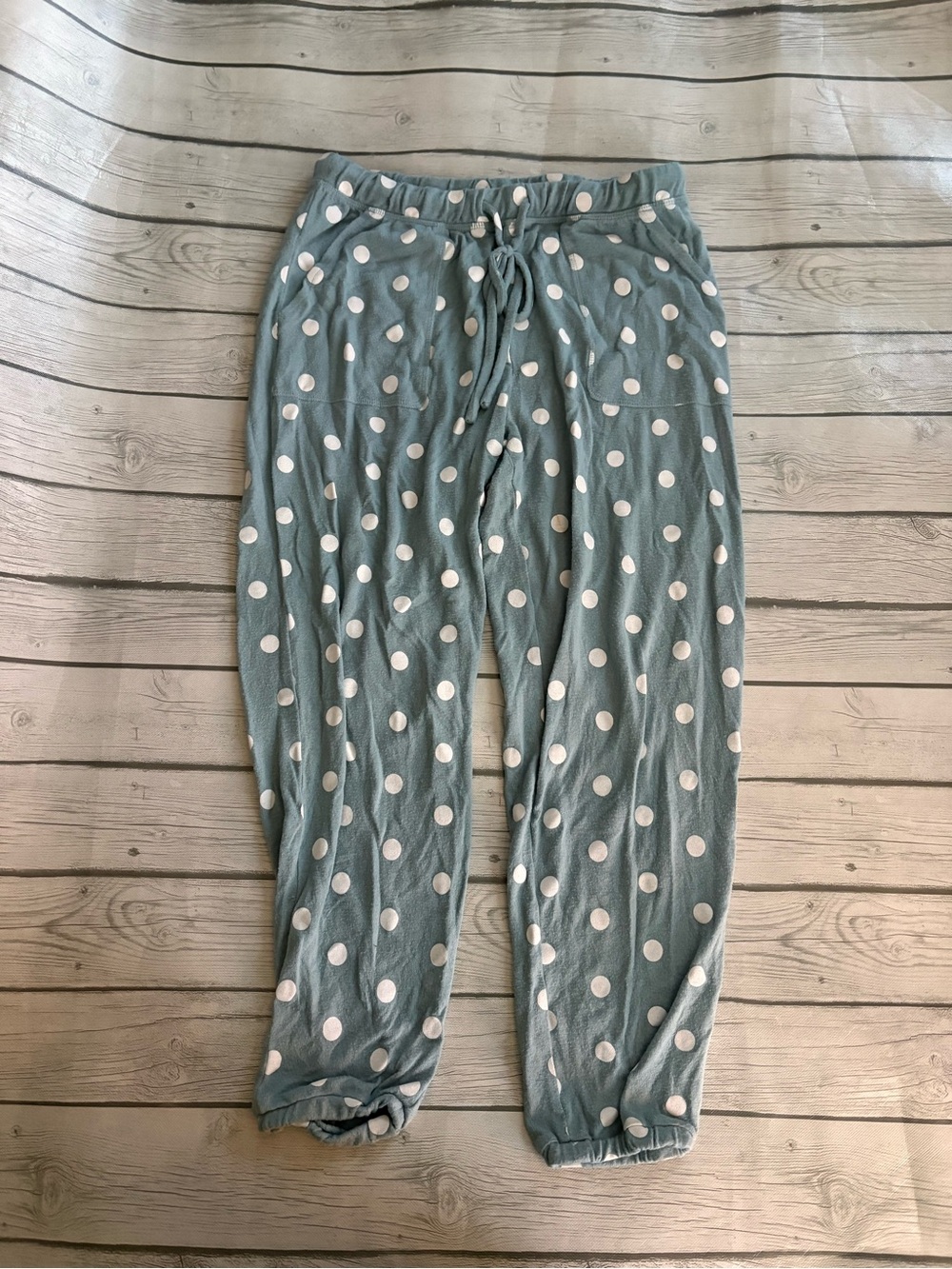 LOFT Dusty Blue Polka Dot Pajama Pants